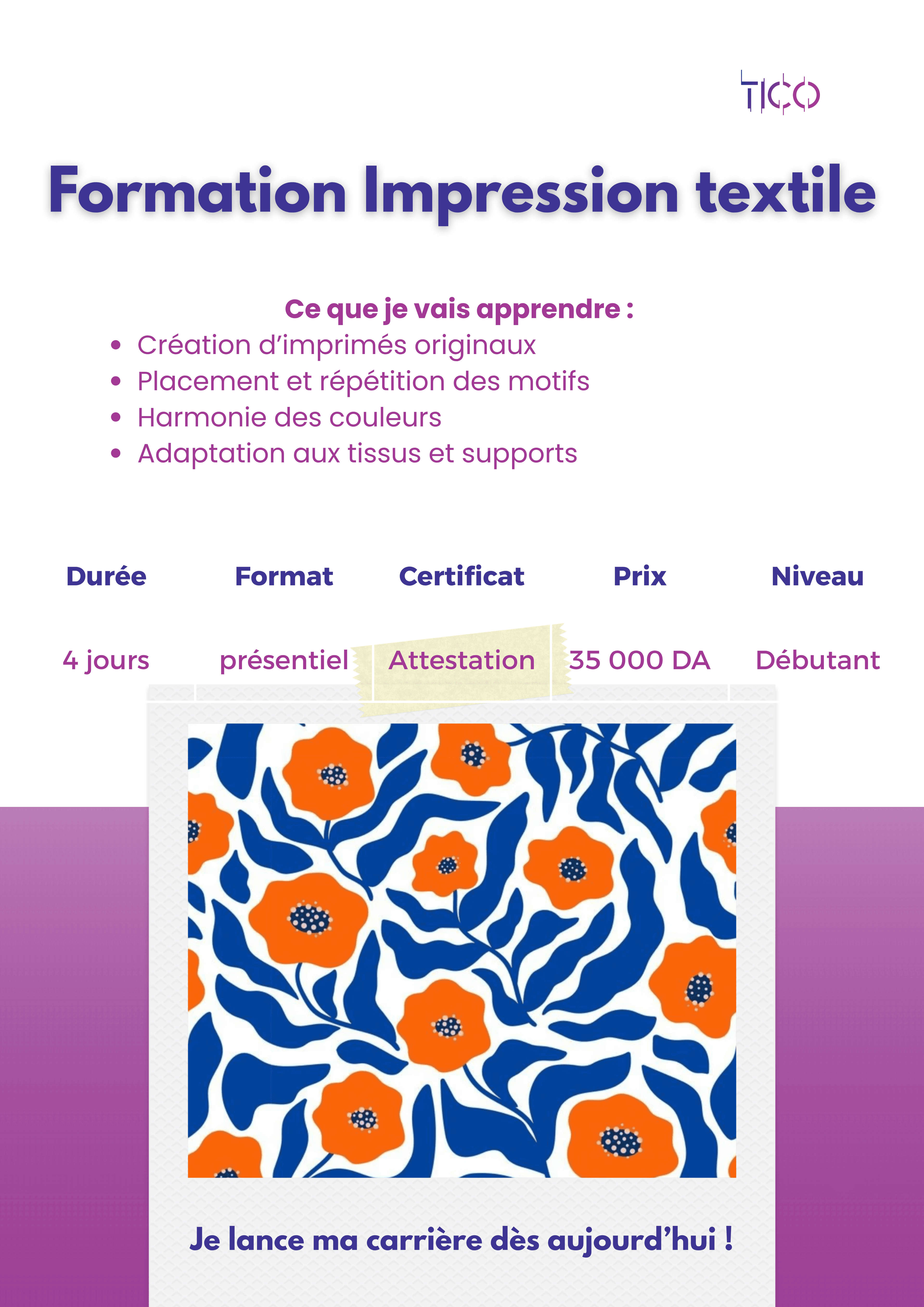 Formation Impression Textile